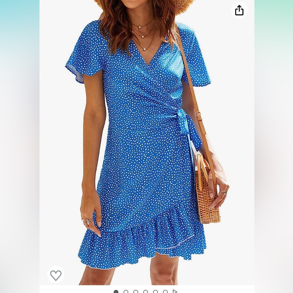 Floral print wrap dress